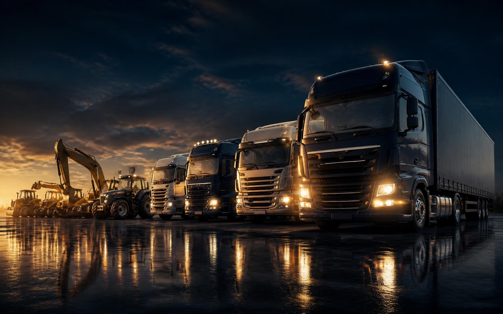 Fleet of commercial trucks and heavy machinery financed by Vanto Finance